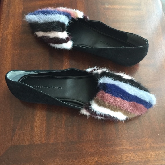 Rebecca Minkoff Shoes - Rebecca Minkoff Amelie Genuine Mink Fur Flat Sz 9M